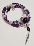 Three band bracelet - Purple with Navaho Charm