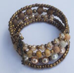 Four Band Bracelet - Bronze with Key Charm