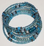 Six band bracelet - All Blue