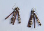 Earrings - Bronze Leather Champagne