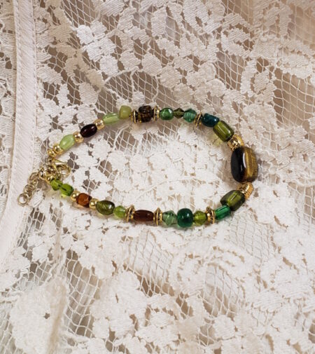 Tiger Eye & Green Bracelet