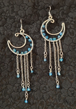 cascade blue moon earrings