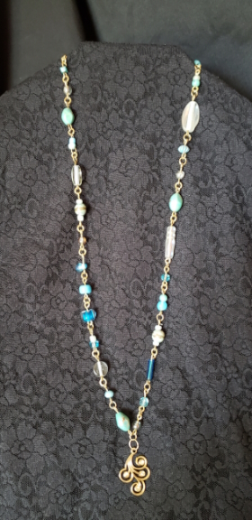 boho swirl charm necklace