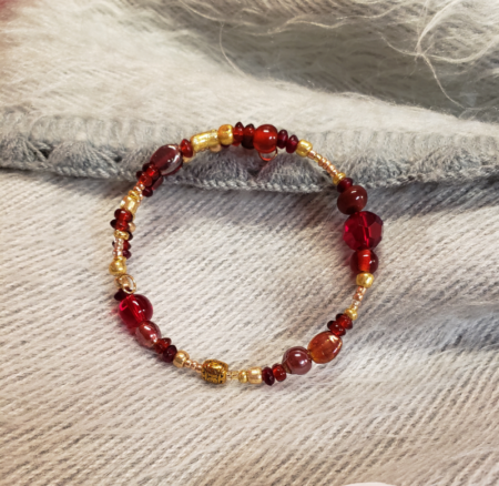 Single Bracelet - Red Gold Shine