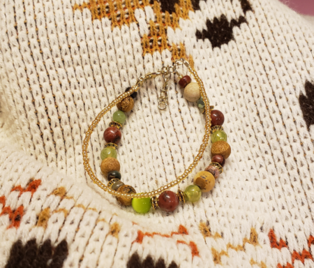 Lime Stone - Double Bracelet