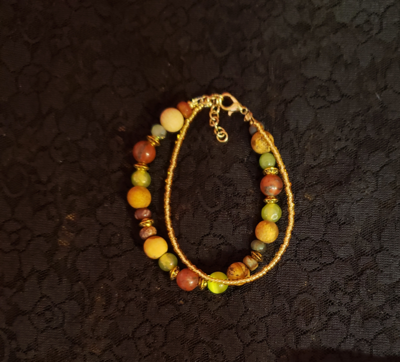 Lime Stone - Double Bracelet - Image 3