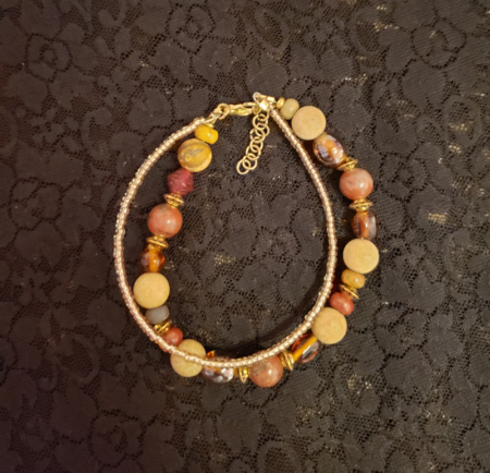 Double Bracelet - Amber Stone