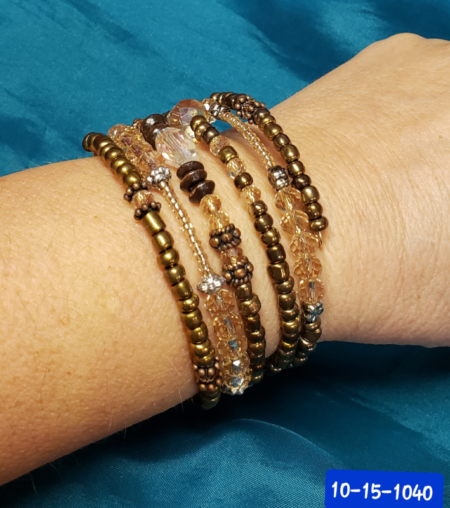 Five Layer Bracelet - Chestnut Shimmer