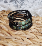 Seven Layer Bracelet - Dark Sage