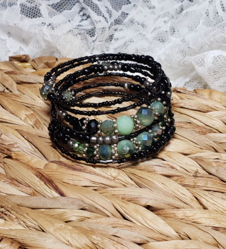 Seven Layer Bracelet - Dark Sage