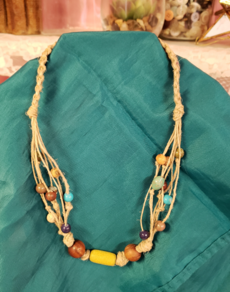 Macrame Necklace "Colorful Twine"