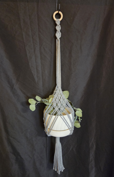Charcoal - Long Double Diamond Plant Hanger