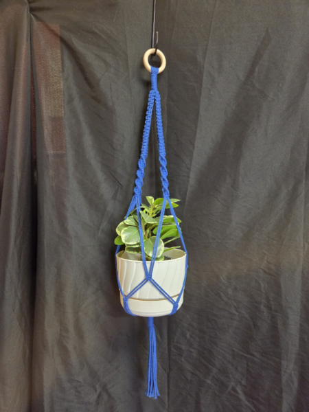 Royal Square Knot w Spiral Cord Plant Hanger