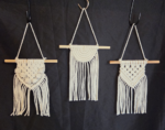 Cream - “Mini boho wall hanging” - set of 3