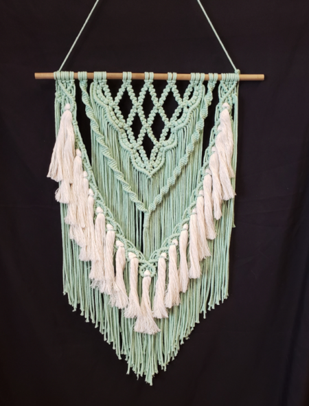 Mint Green - Layered Lattice with Tassels